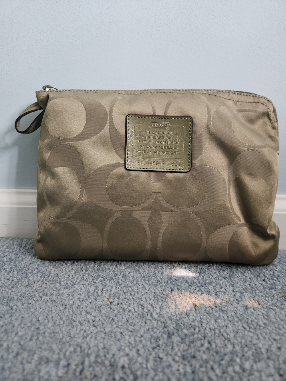 Coach Olive Signature Nylon Weekender